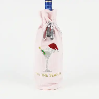 8 Oak Lane Martini Emb.d Pink Velv Wine/Gift Bag - EH239MAR