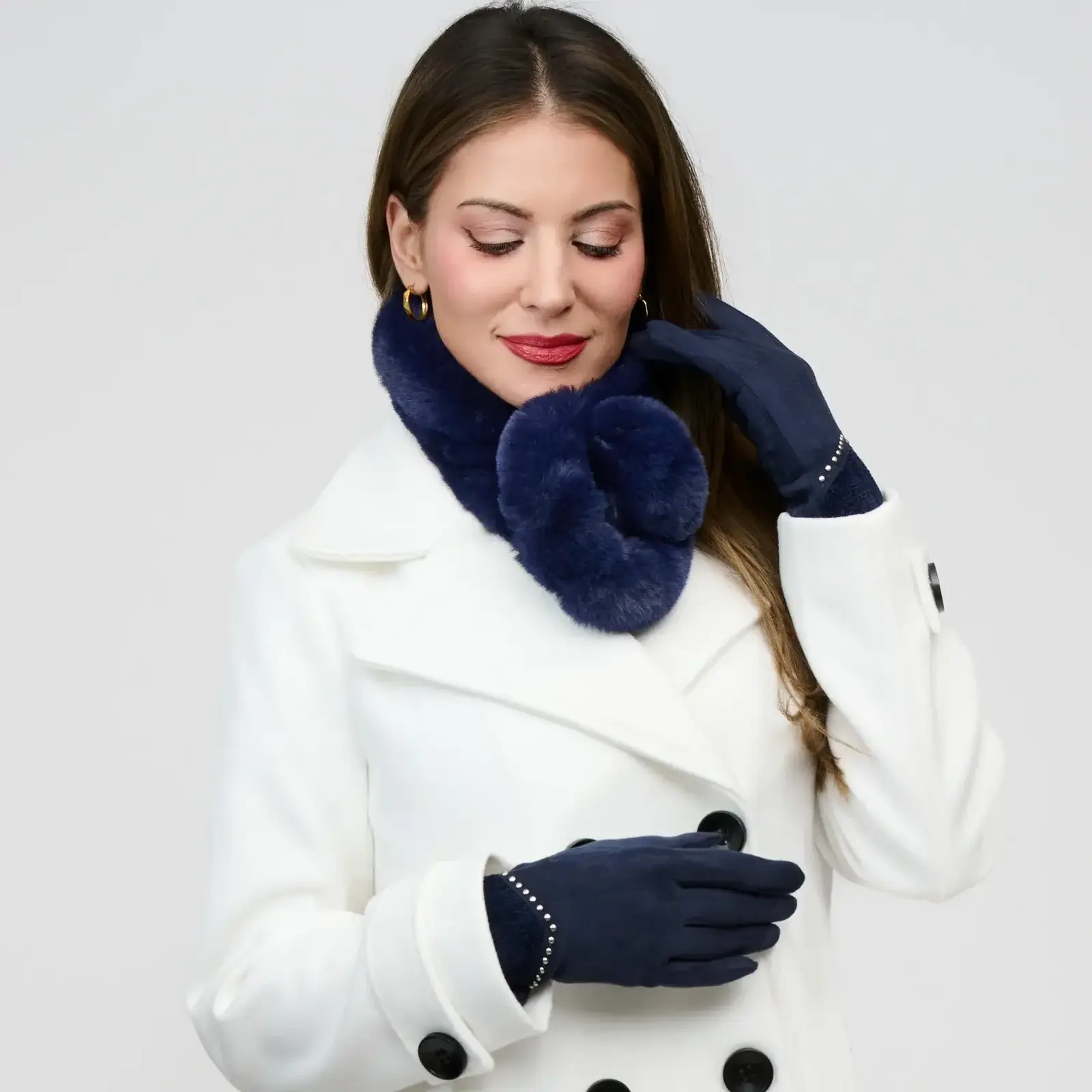HOWARDS Faux Fur Wrap Scarf 55596A - loading=