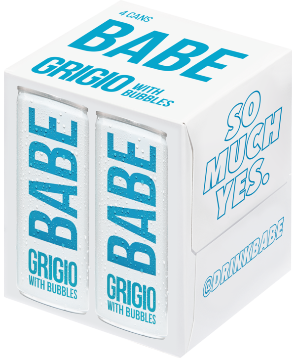 Babe Babe Grigio Wine 4pk 250ml cans