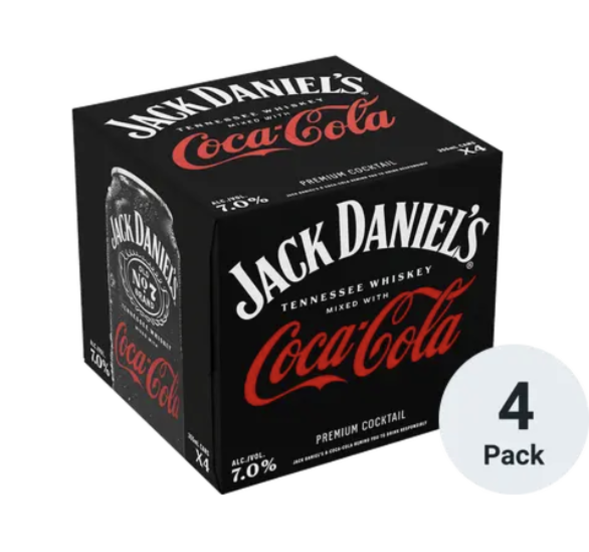 JACK DANIEL'S JACK AND COKE 4pk can - Dixie Liquor
