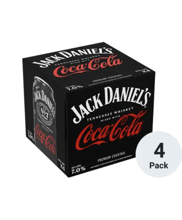 JACK DANIEL'S JACK AND COKE 4pk can