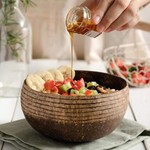 Cosmos Coconut Bowl Set with Wooden Spoon