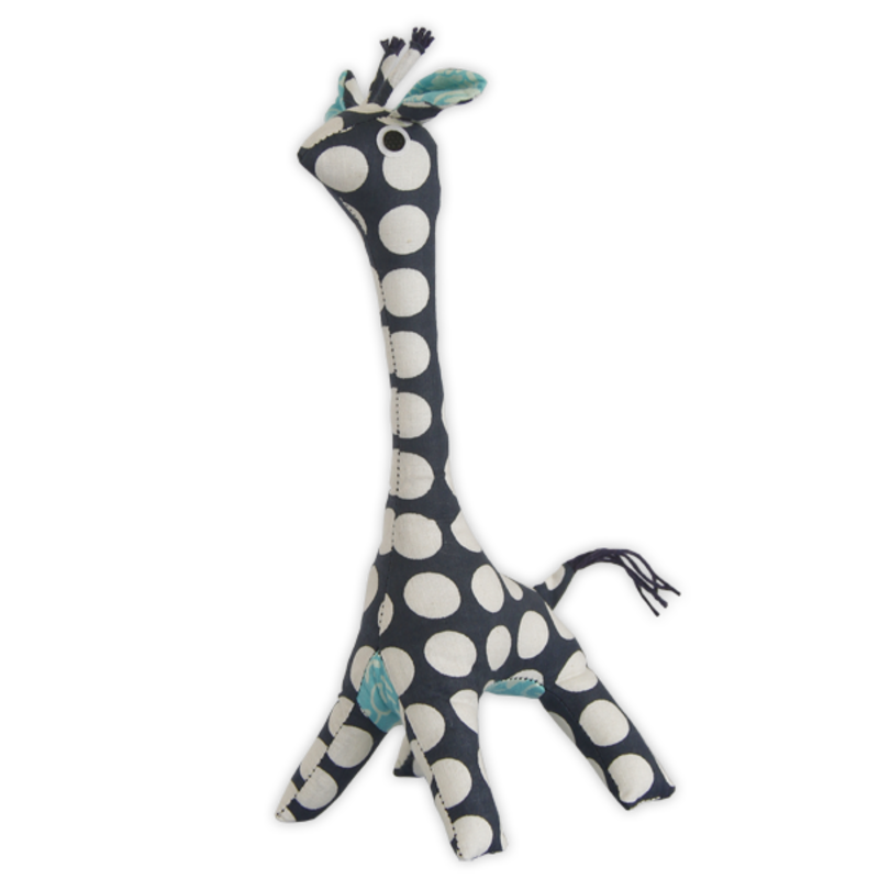 Giraffe- Patchwork-Scrappy-Indigo-100% Cotton-Baby (Indonesia)