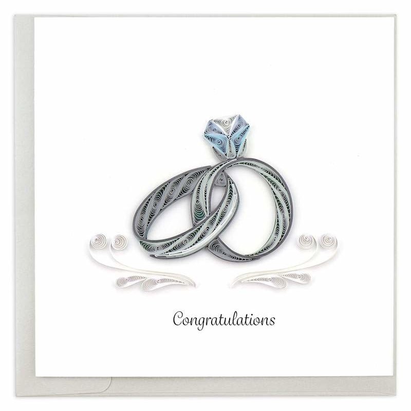 Quilling Card- Wedding Rings  (Vietnam)