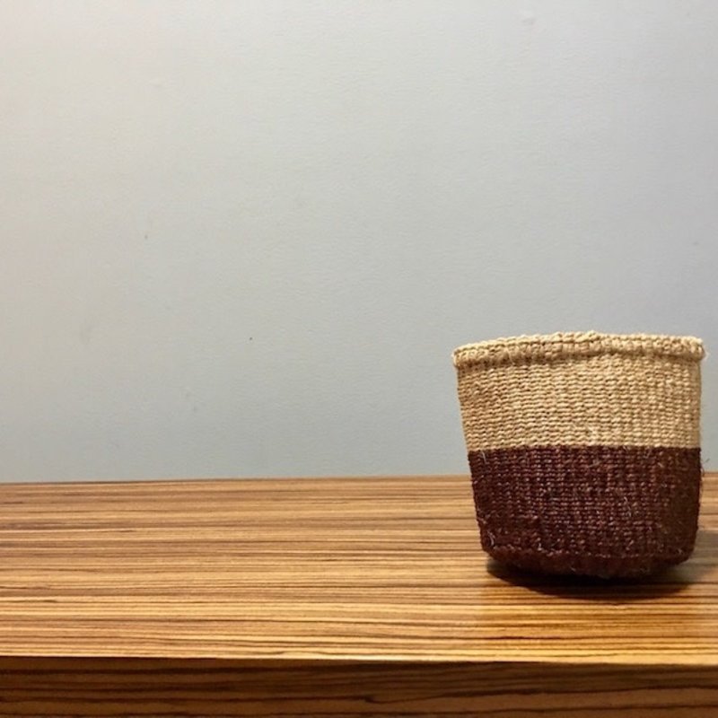 WS- Sisal Basket- Brown-5” x 5” (Kenya)