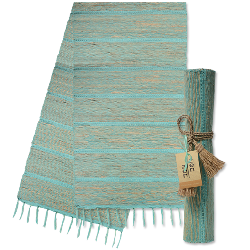 Runner- Table-Vetiver-Pistachio Aqua Stripes-14"x 78" (Indonesia)