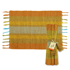 Placemats- Vetiver-Fiesta Stripes-Set/6  (Indonesia)