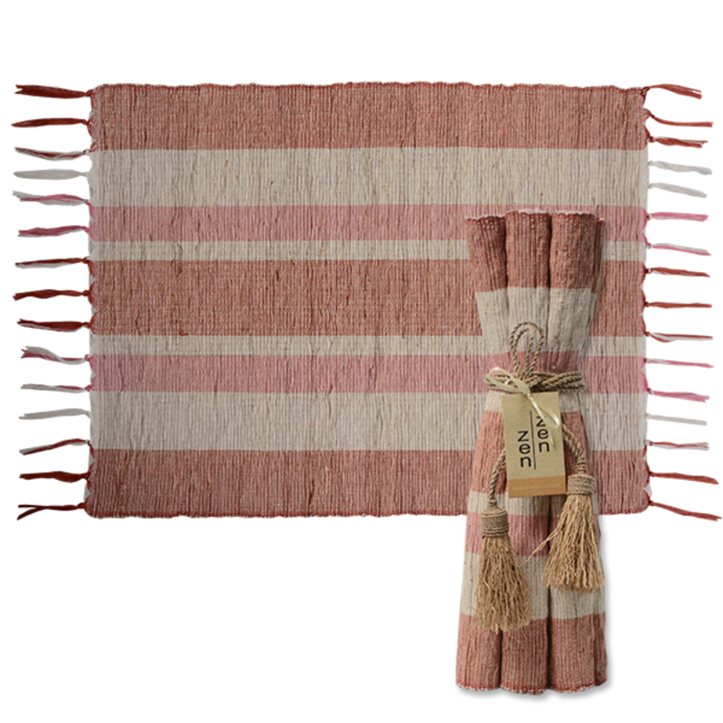 Placemats- Vetiver-Autumn-Blush-Set/6 (Indonesia)