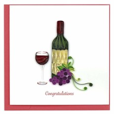 Quilling Card- Wine Glass & Bottle Congrats (Vietnam)