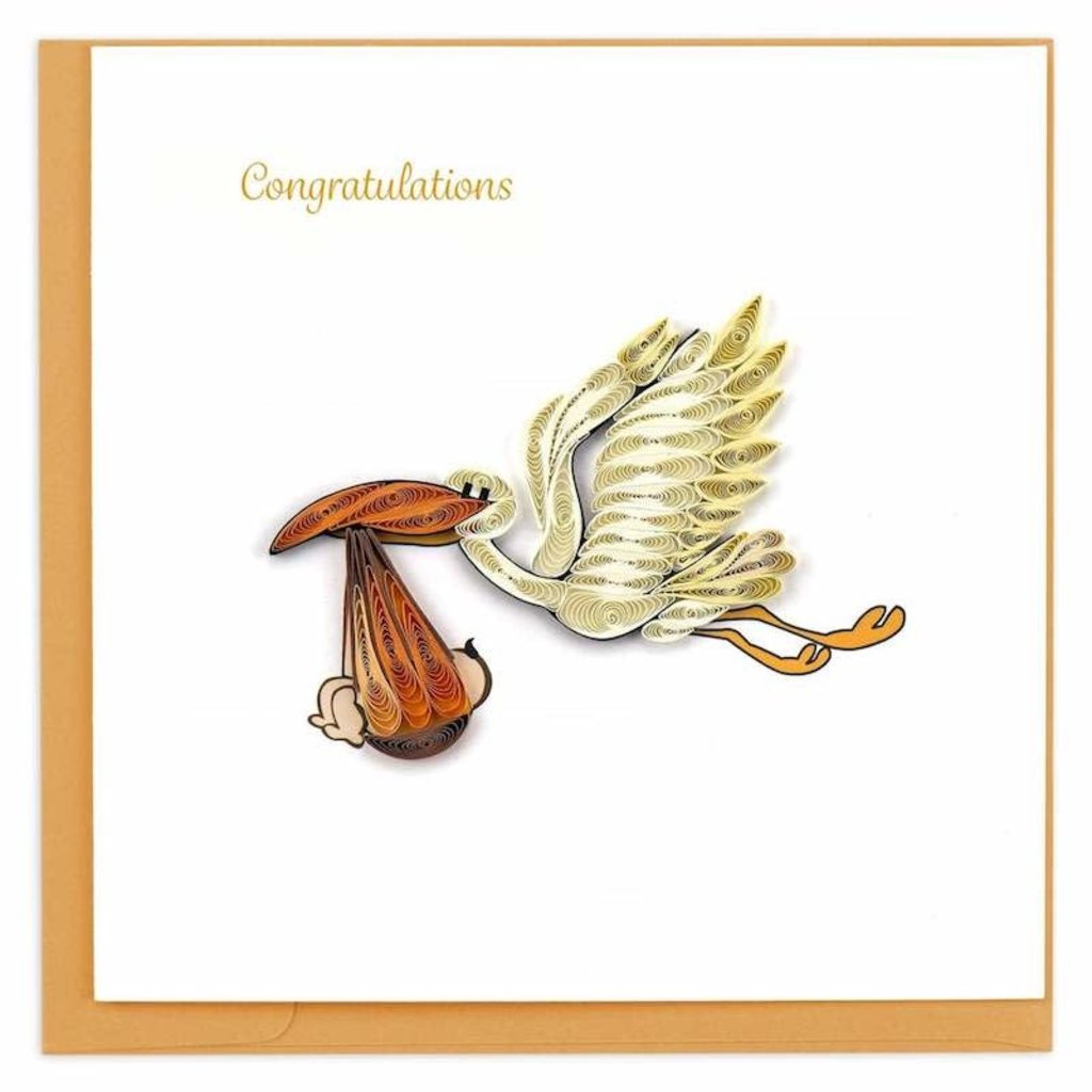 Quilling Card- Stork Delivery (Vietnam)