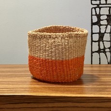 WS- Sisal Basket- Orange-5” x 5” (Kenya)