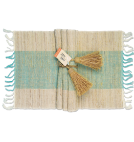 Placemats- Vetiver-Turquoise-Set/6 (Indonesia)