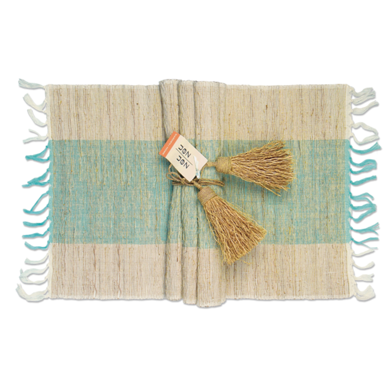 Placemats- Vetiver-Turquoise-Set/6 (Indonesia)