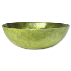 Salad Bowl- Capiz Shell-Olive (Indonesia)