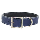 Auburn Tuscan Leather Buckle Collar Navy Blue