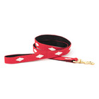 A Tail We Could Wag Red White Diamond Leash 1x6