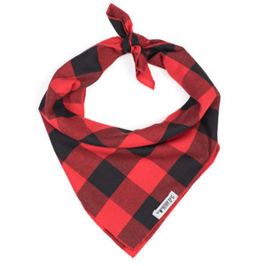 Worthy Dog Worthy Red Buffalo Plaid Bandana