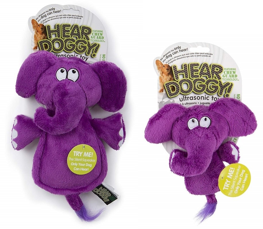 Hear Doggy Purple Elephant Silent Sqk - Teton Tails