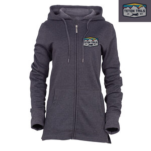 Ouray Ouray Womens Cozy Lounge Full Zip Hood Charcoal