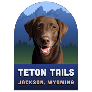 Teton Tails Sticker Copper Lab