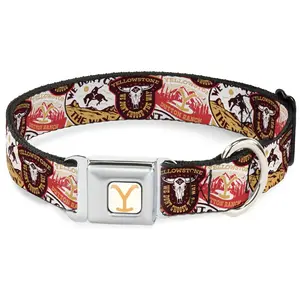 Buckle Down Yellowstone Patches Collar