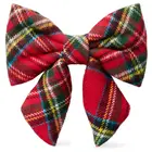 Tartan Red Plaid Lady Dog Bow