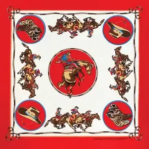 The Bandanna Co Bandanna Rodeo Cowboy Red 22"