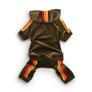 Fabdog Olive Velour Jogger Tracksuit