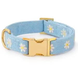 The Foggy Dog Daisy Embroidered Dog Collar