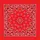 The Bandanna Co Bandanna Red  Paisley 22"