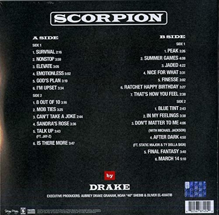 Republic Drake - Scorpion 2LP
