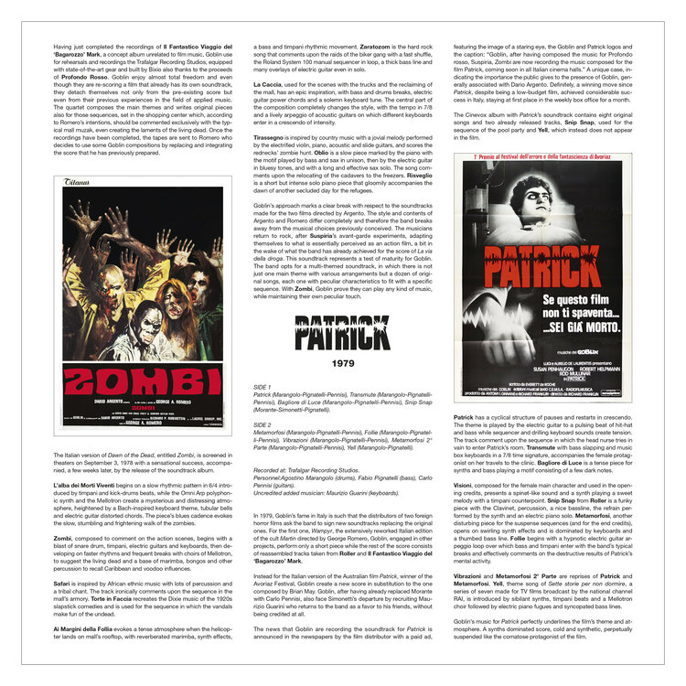 Goblin - The Horror Soundtracks 10LP box set (blood vinyl)