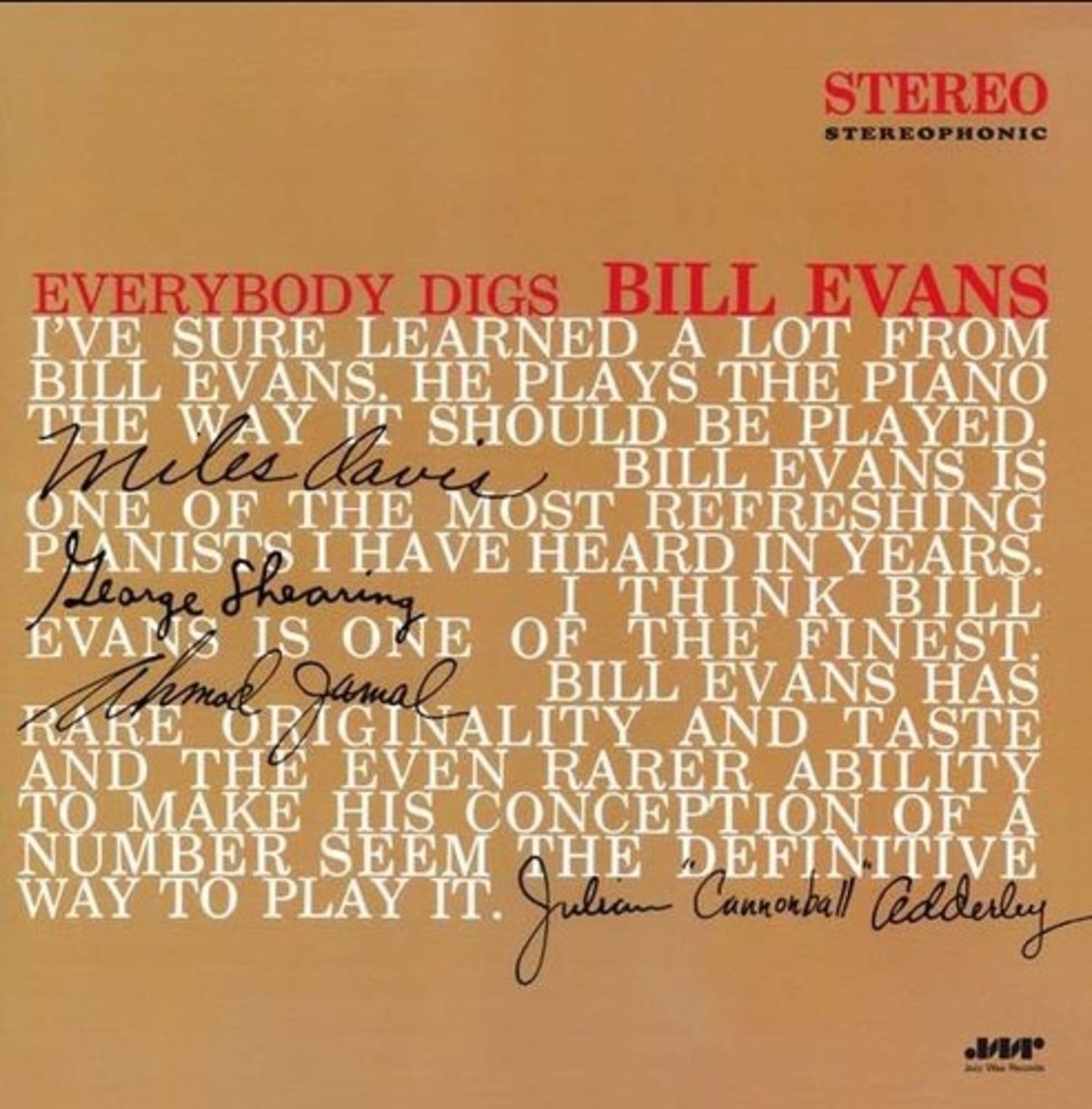 Jazz Wax Evans, Bill - Everybody Digs Bill Evans LP (180g)
