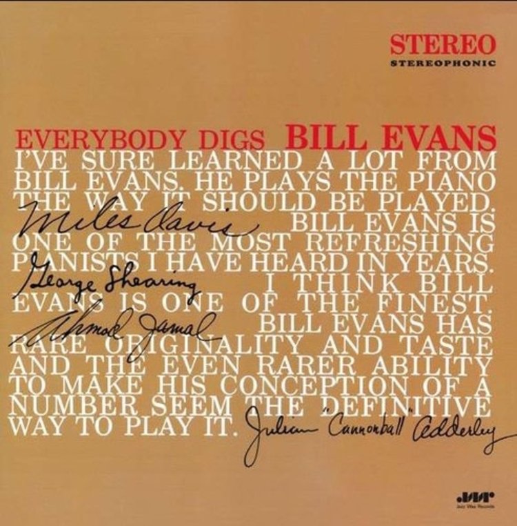 Jazz Wax Evans, Bill - Everybody Digs Bill Evans LP (180g)