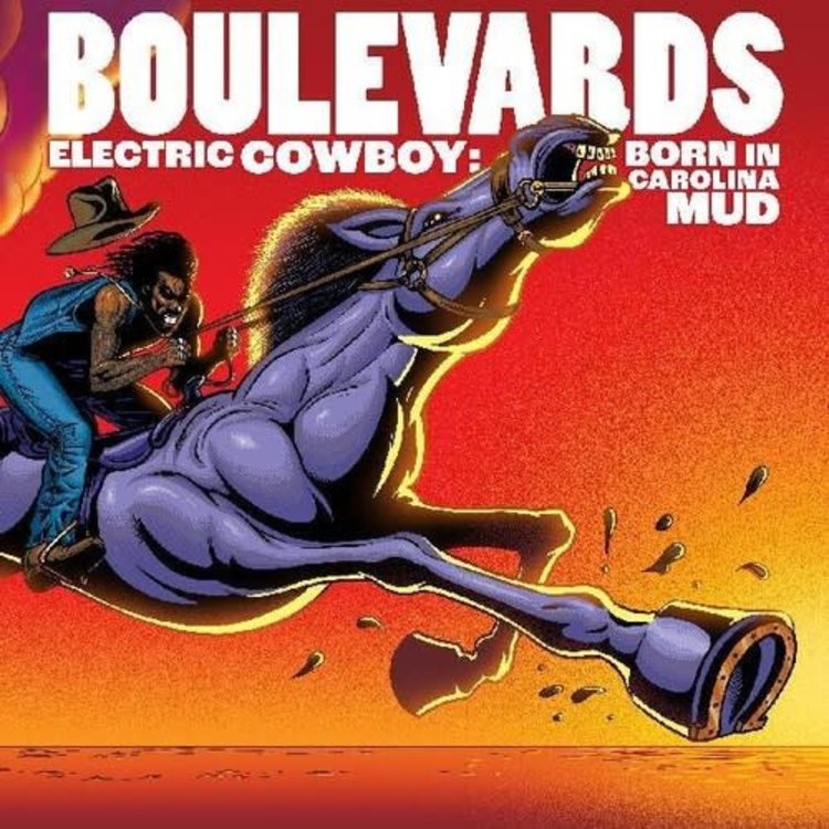 Boulevards - Electric Cowboy: Born In Carolina Mud LP (Red & Black Swirl Vinyl)