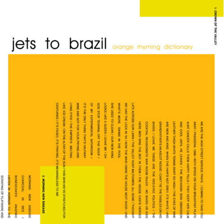 Epitaph Jets to Brazil - Orange Rhyming Dictionary 2LP (180g)