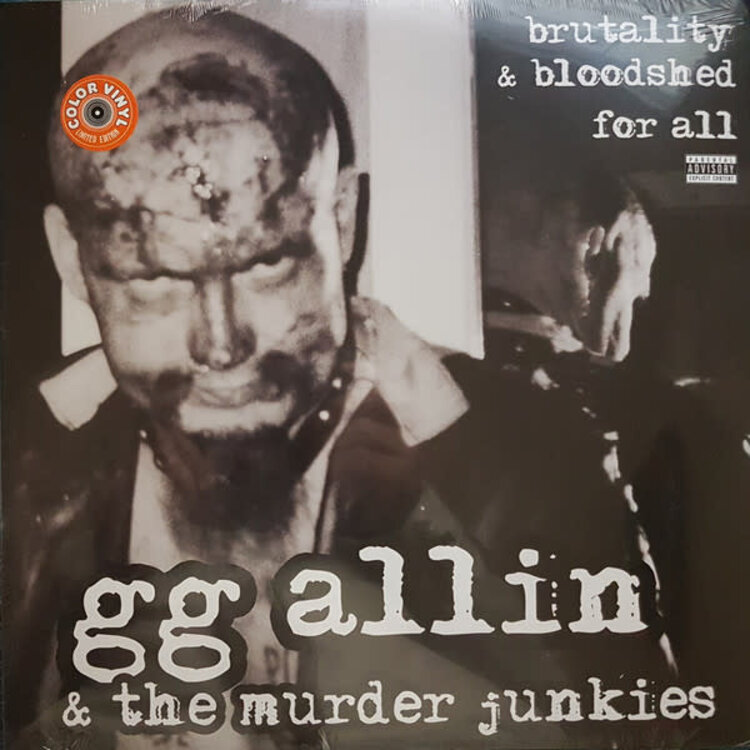 Allin, GG & The Murder Junkies - Brutality & Bloodshed for All LP (Clear Blue Vinyl)