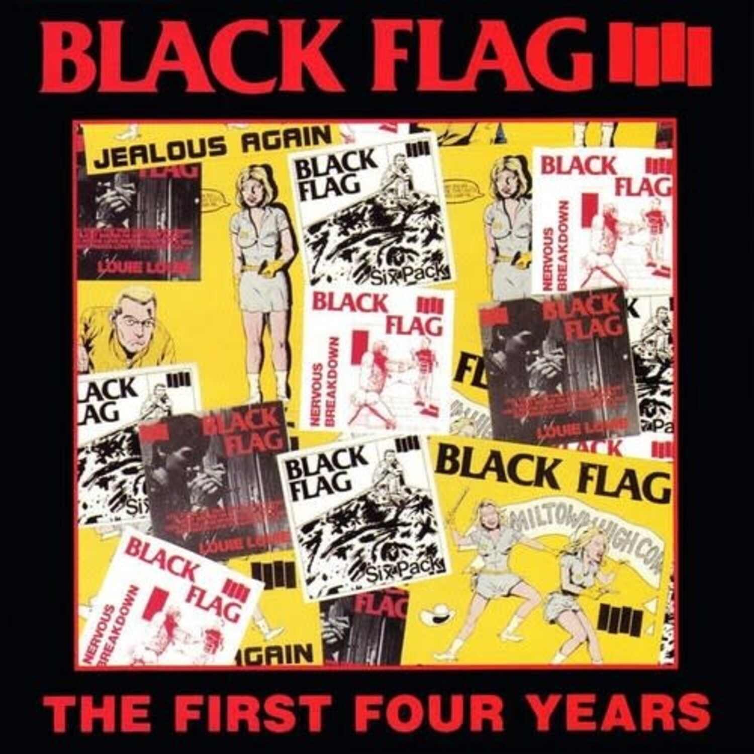 Black Flag - First Four Years / Singles LP - Wax Trax Records