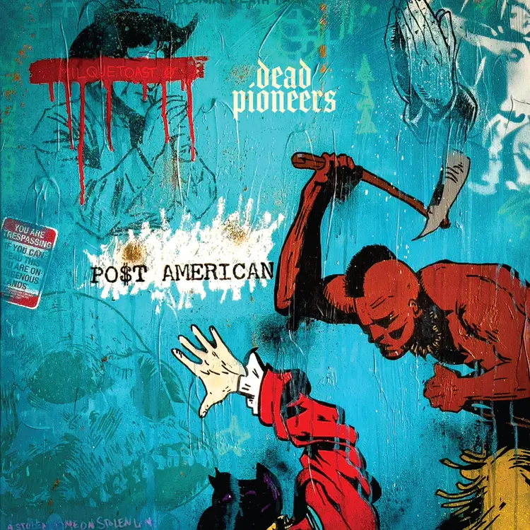 Hassle Records Dead Pioneers - Po$t American LP (blue vinyl)