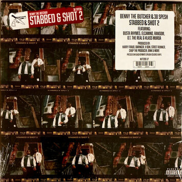 Benny the Butcher & 38 Spesh - Stabbed & Shot 2 LP (black and white color vinyl)