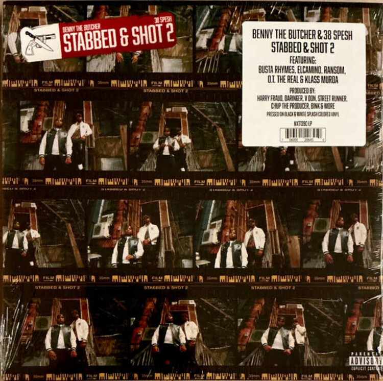 Benny the Butcher & 38 Spesh - Stabbed & Shot 2 LP (black and white color vinyl)