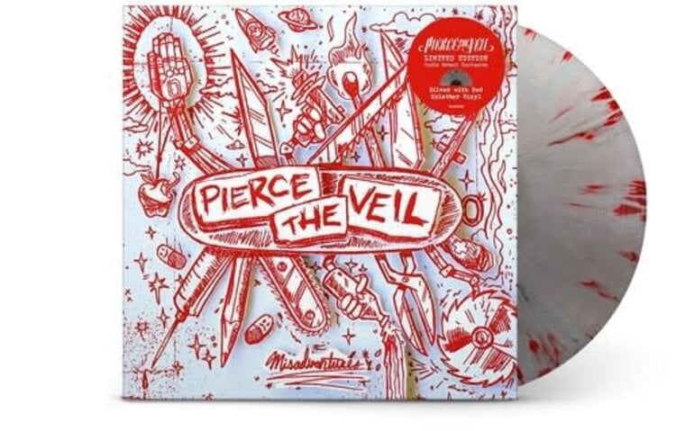 Fearless Pierce the Veil - Misadventures LP (red silver vinyl)