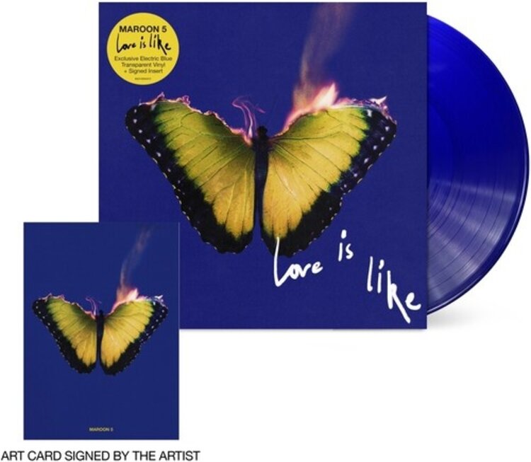 Intersope Maroon 5 - Love Is Like LP (blue vinyl, limited edition) (signed insert)