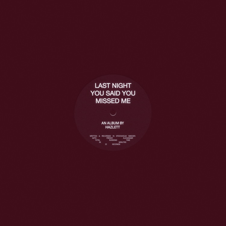 Nettwerk Records Hazlett - Last Night You Said You Missed Me LP (red/black vinyl)