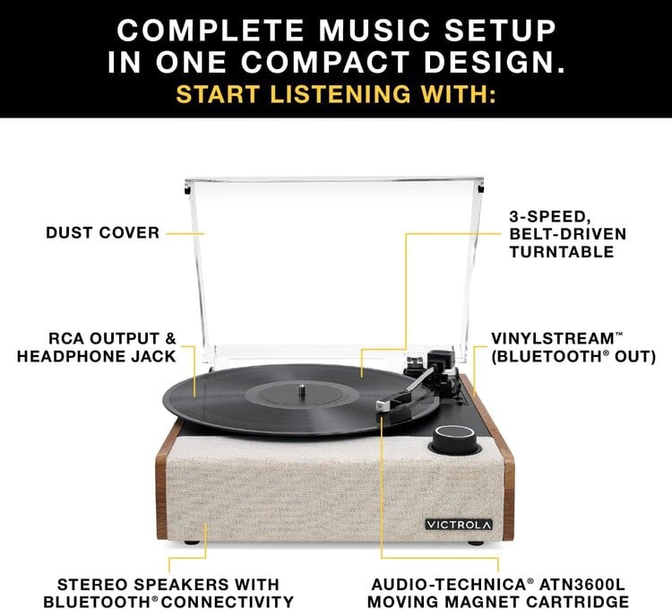 Victrola Eastwood II Turntable/Bluetooth (oak)
