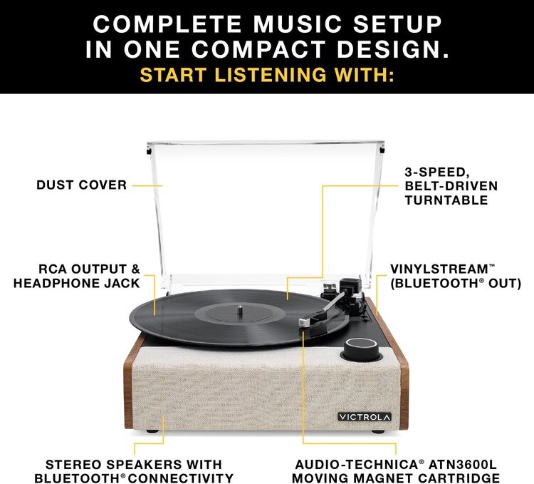 Victrola Eastwood II Turntable/Bluetooth (black)