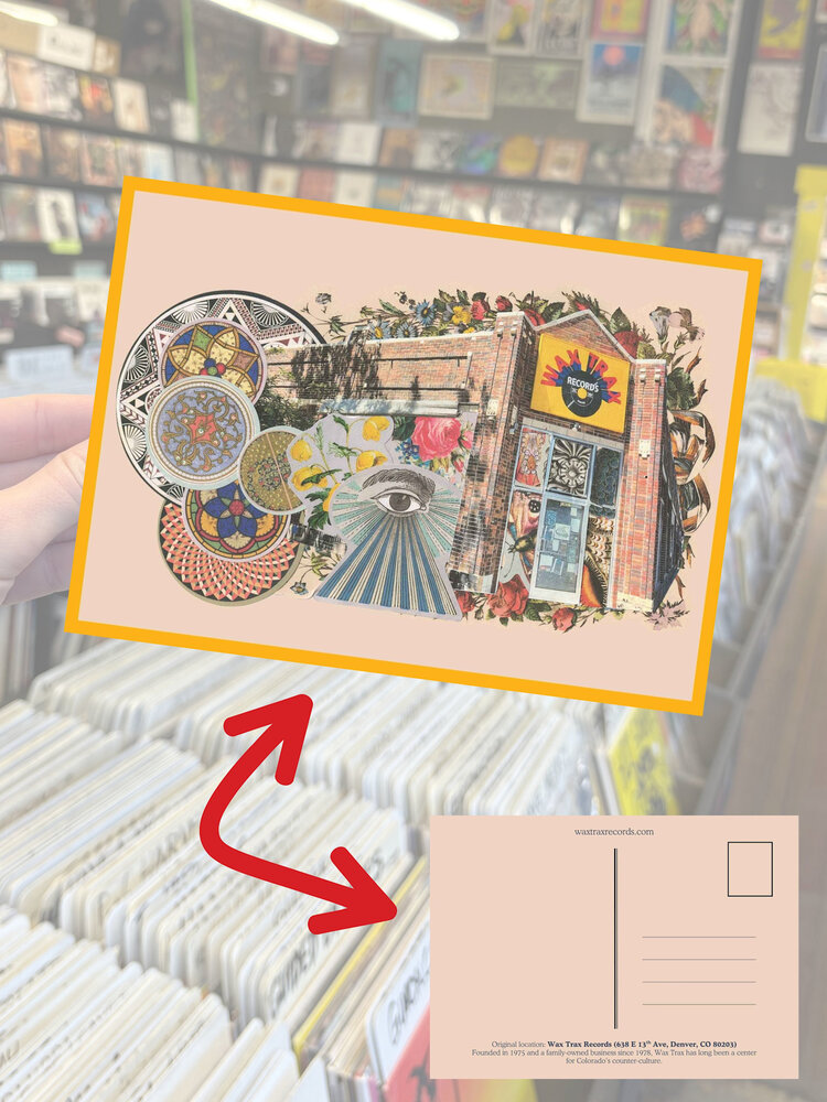 Wax Trax Postcard #1 Capitol Hill Store