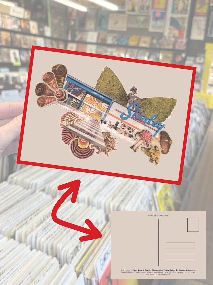 Wax Trax Postcard #3 Stanley Marketplace Store