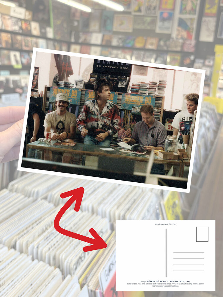 Wax Trax Postcard #5 Husker Du at Capitol Hill