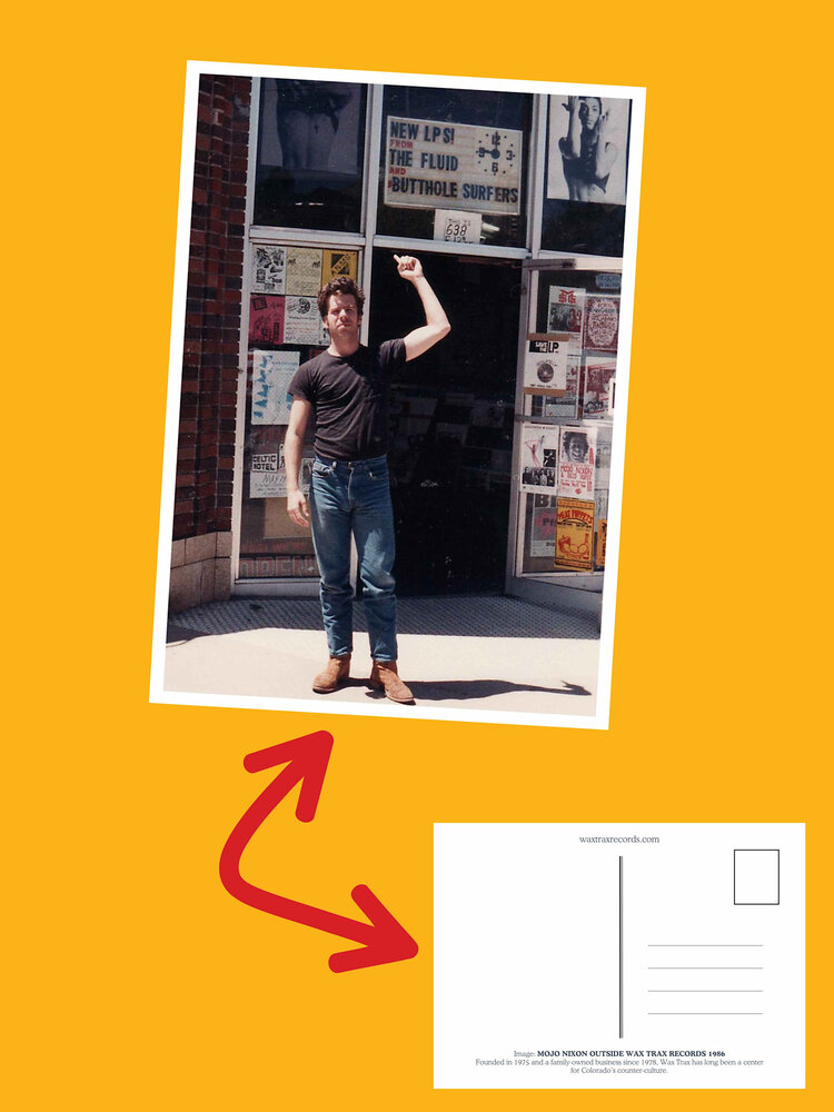 Wax Trax Postcard #6 Mojo Nixon at Capitol Hill